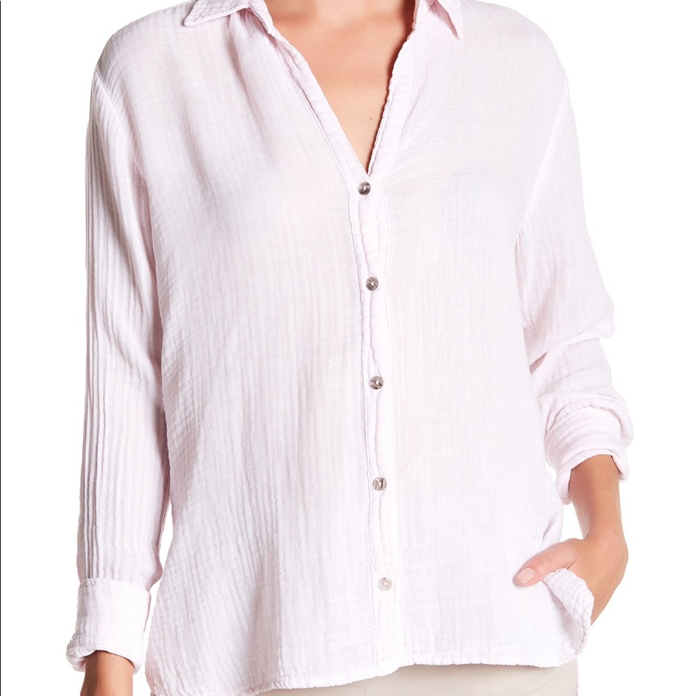 Michael Stars gauze button down blouse size S